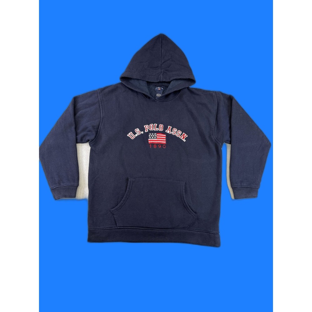 U.S. POLO ASSN ASSN. Hoodie Graphic Navy L Long Sleeve Cotton Blend